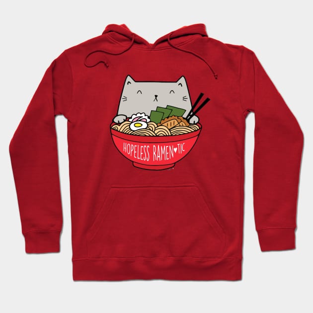 Hopeless Ramen-tic Cat Hoodie by Catparty
